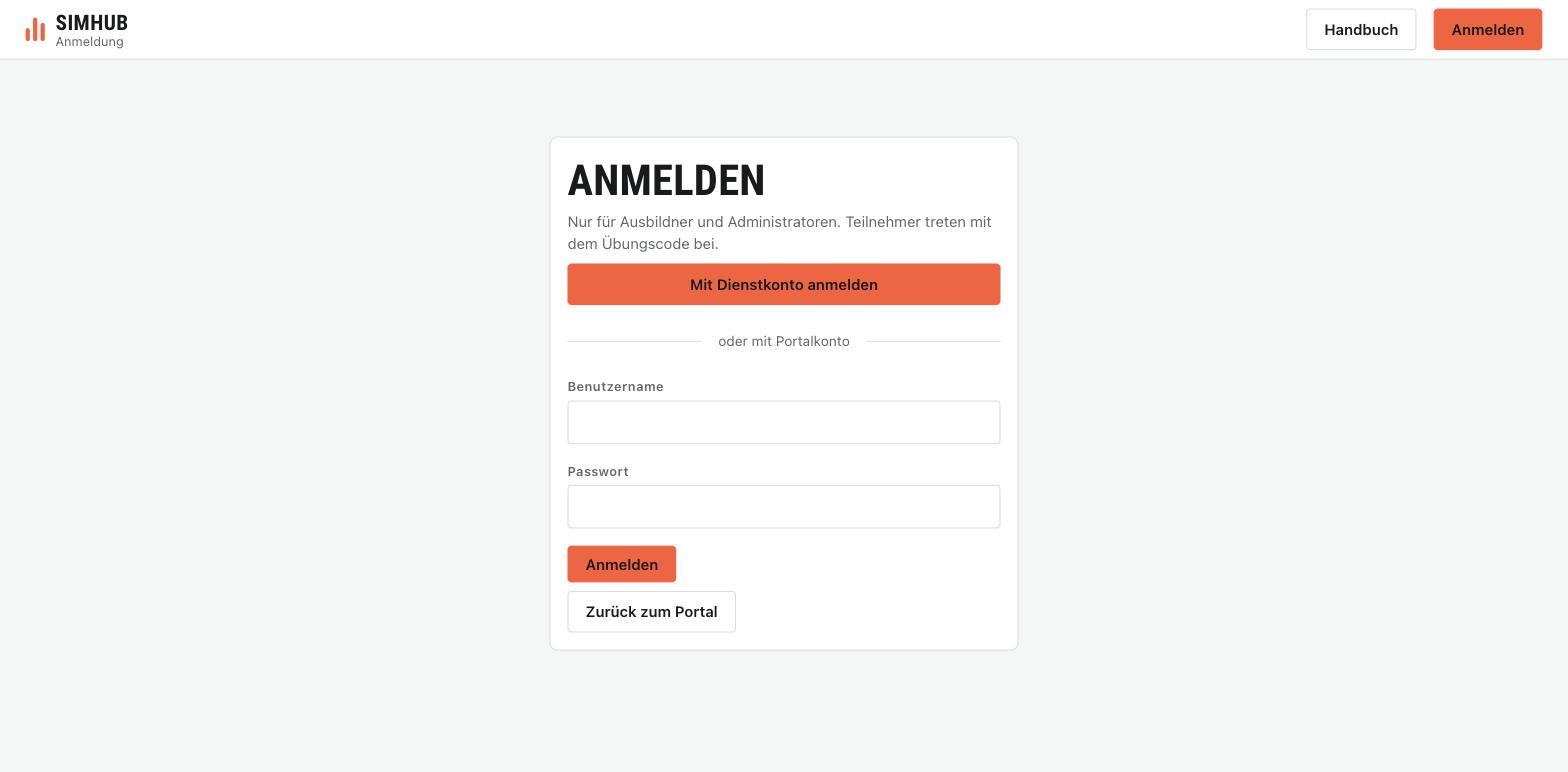 Anmeldeseite