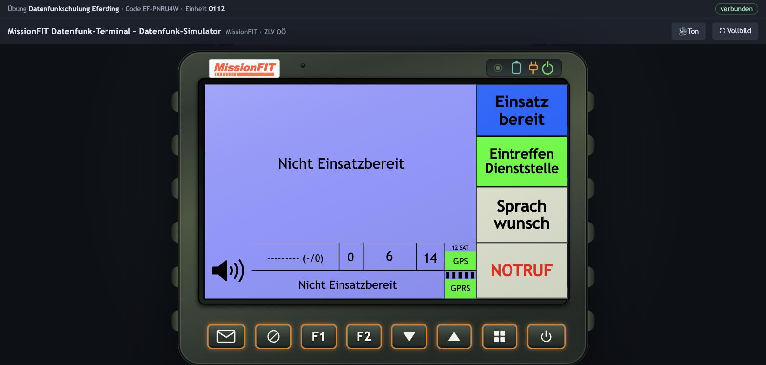 Datenterminal nach dem Beitritt