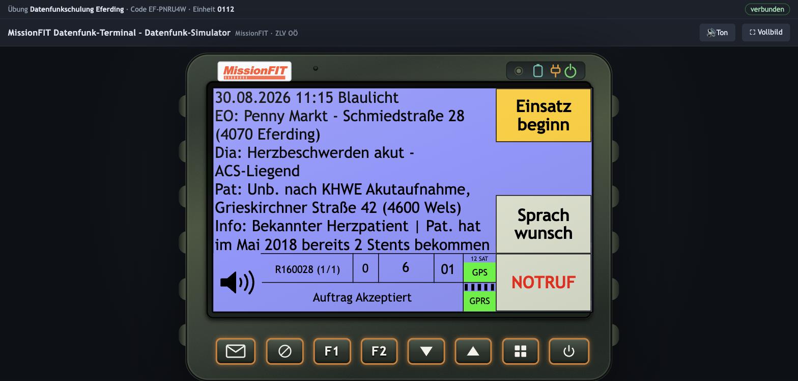 Terminal nach der Statusabgabe