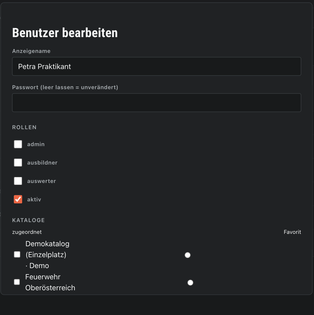 Benutzer bearbeiten
